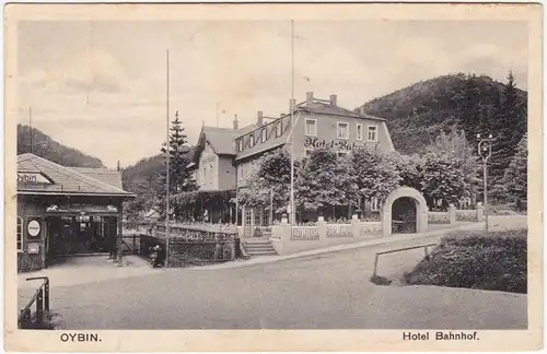 Oybin Hotel Bahnhof - Bes. Emil Gärtner 1917