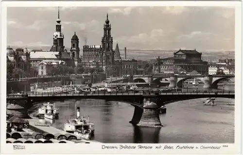 Dresden Brühlsche Terrasse Schloss Hofkirche Opernhaus 1933 Walter Hahn:7559