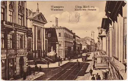 Warschau Warszawa Ulica Miodowa 1918