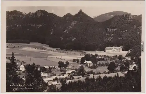 Dittersbach (Böhm. Schweiz) Jetřichovice Blick auf die Stadt 1930