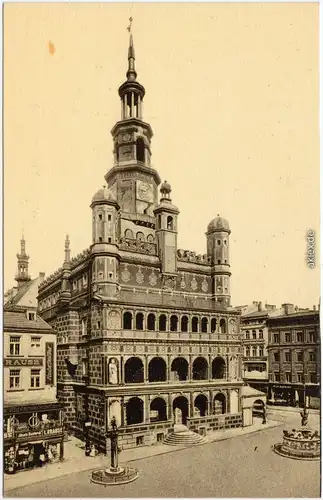 Posen Poznań Rathaus und Geschäftshaus 1935