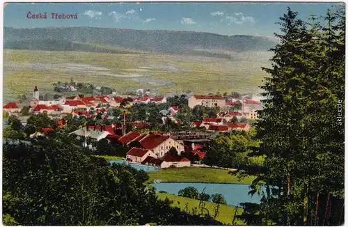 Böhmisch Trübau Česká Třebová  Blick auf die Stadt 1918