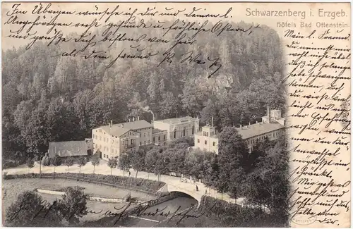 Schwarzenberg (Erzgebirge) Hotels Bad Ottenstein 1905