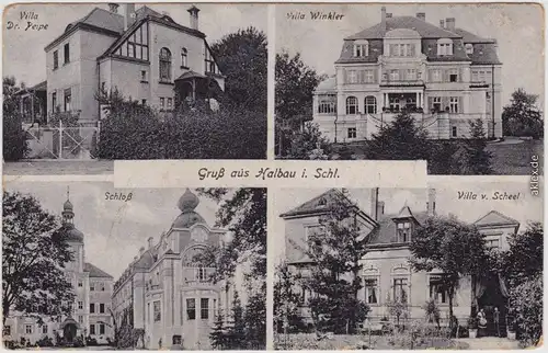 Halbau Iłowa 4 Bild: Villen und Schloss 1922