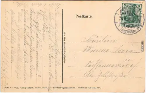 Rohnau ReichenauTrzciniec Bogatynia  Neissetal Haltestelle Oberlausitz  1908