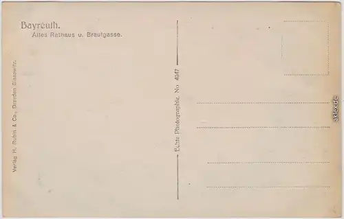 Bayreuth Altes Rathaus, Brautgasse 1928