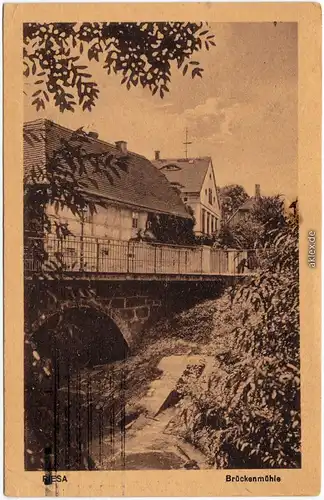 Riesa Partie an der Brückenmühle 1930