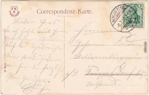 Herrnskretschen Hřensko Partie im Edmundsklamm 1910