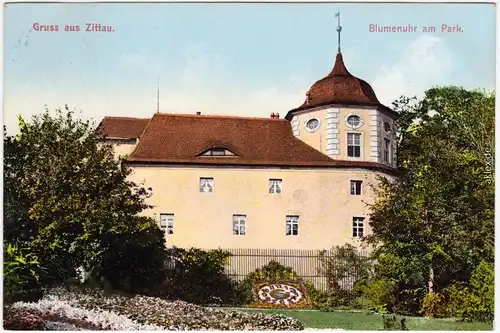 Zittau Blumenuhr und Park 1909