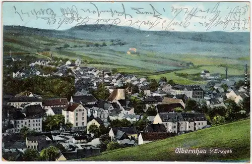 Olbernhau Blick auf die Stadt 1905