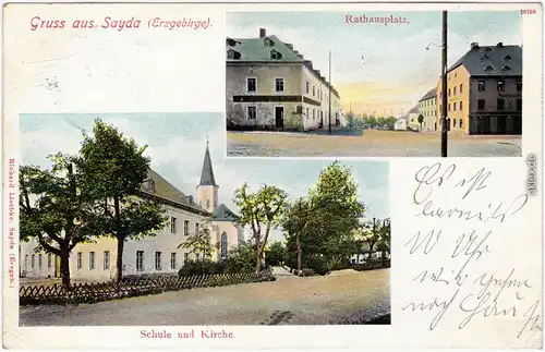 Sayda 2 Bild: Rathausplatz 1908