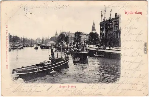 Rotterdam Rotterdam Leuve Hafen mit Dampfern 1906