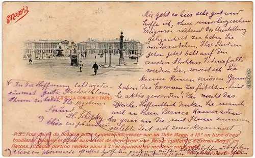 Paris  Place de la Concorde 1899