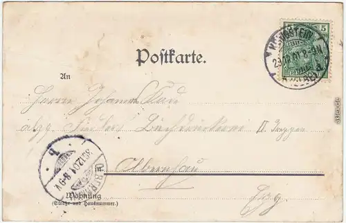 Königstein (Sächsische Schweiz) Bkick auf die Stadt 1901