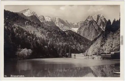 Garmisch-Partenkirchen Rissersee - Badeanstalt 1932
