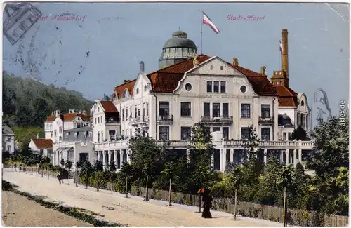 Bad Salzschlirf Straßenpartie am bade Hotel 1910