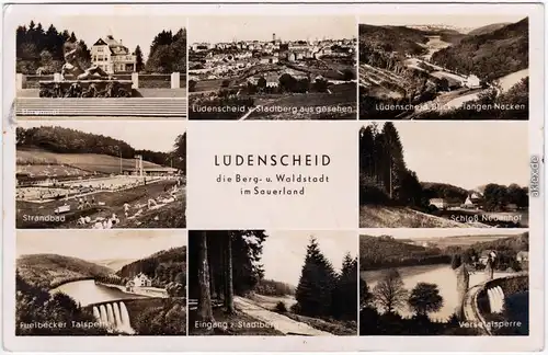 Lüdenscheid Mehrbild: Strandbad, Ehrenmal und Umlandansichten 1940