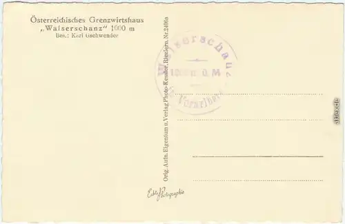 Riezlern-Mittelberg Österreichisches Grenzwirtshaus Walserschanz 1936