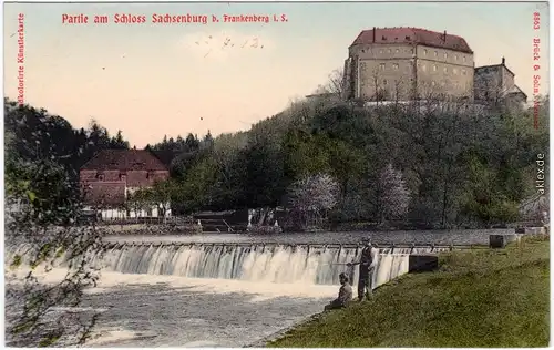 Frankenberg (Sachsen) Partie am Schloß Sachsenburg 1913
