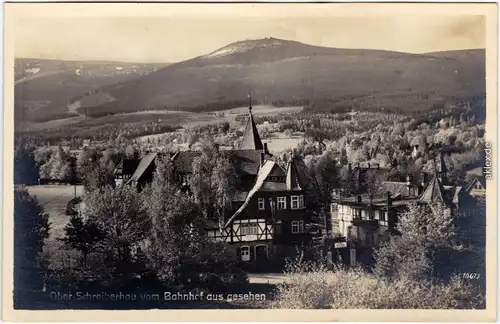 Schreiberhau Szklarska Poręba vom Bahnhof aus gesehen - Hotel 1929