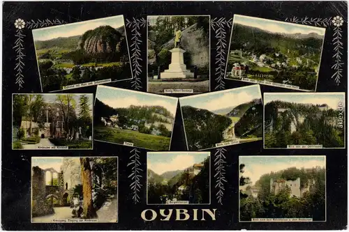 Oybin Mehrbildkarte 1908