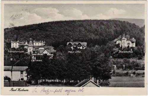 Bad Kudowa Kudowa-Zdrój Sanatorium, Haus Otto, Stolzenfels, Carmen 1940
