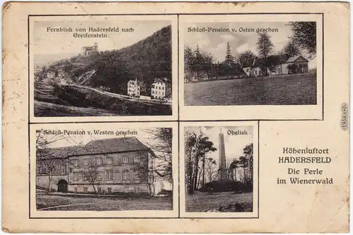 St. Andrä-Wördern 4 Bild: Schloß, Hadersfeld,Oblisk  1926