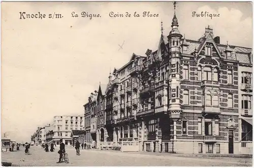 Knokke-Heist La Digue, Coin de la Place Republique 1915