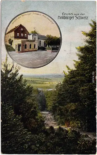 Hohburg 2 Bild: Gasthof und Umland 1913