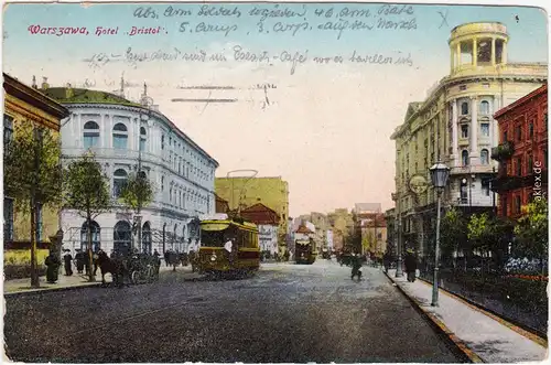 Warschau Warszawa Partie am Hotel Bristol 1915