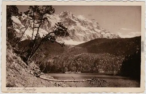 Garmisch-Partenkirchen  Eibsee mit Zugspitze 1927