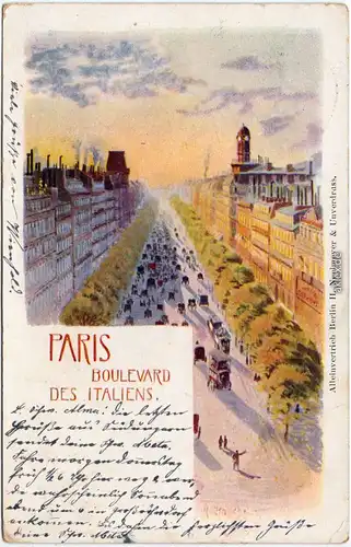 Paris Boulevard des Italiens 1905
