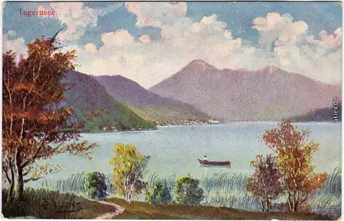 Bad Wiessee Künstlerkarte Tegernsee  1906