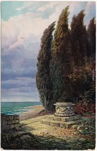 Künstlerkarte: Const. Hölscher: Am Poseidonstein 1917