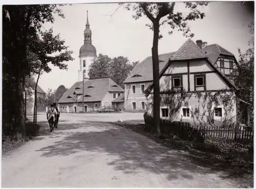 Foto Oberlausitz Klix Großdubrau Wulka Dubrawa Dorfstraße 1970