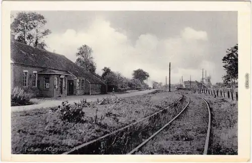 Fulkum-Holtgast Bahnhof - Eisenbahnstrecke 1960