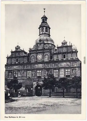 Mies Stříbro Das Rathaus  Ansichtskarte 1980