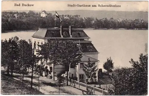 Buckow (Märkische Schweiz) Stadt-Gasthaus am Schermützelsee 1913