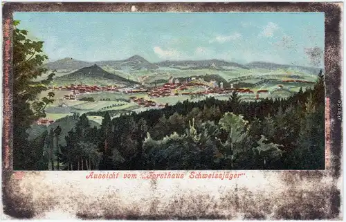 Eichwald (Erzgebirge) Dubí Blick auf die Stadt 1901