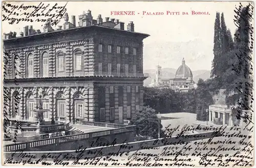 Florenz Firenze Palazzo Pitti da Boboli 1903