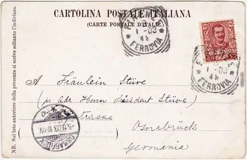 Vintage Postcard Florenz Firenze Panorama dal Viala de Colli 1903
