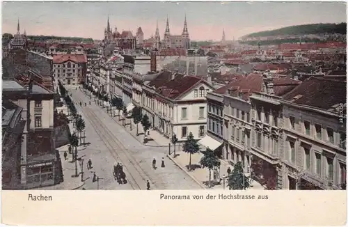 Aachen Hochstraße - Belebt 1912