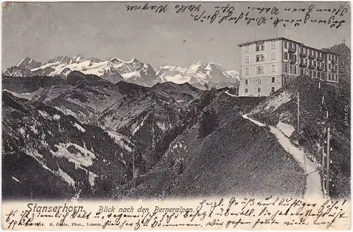 Ansichtskarte Stans Stanserhorn - mit Hotel - Berneralpen 1903