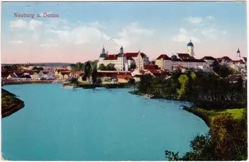 Ansichtskarte Neuburg (Donau) Blick auf die Stadt 1913