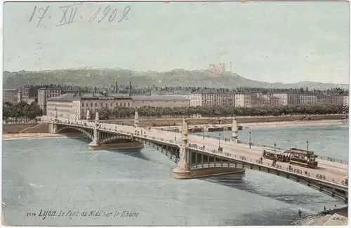 Lyon Le Pont du Midi sur le Rhone 1909