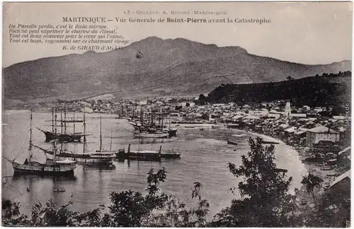 CPA Saint-Pierre (Martinique) Vue Generale  avant la Catastrophe France  1913