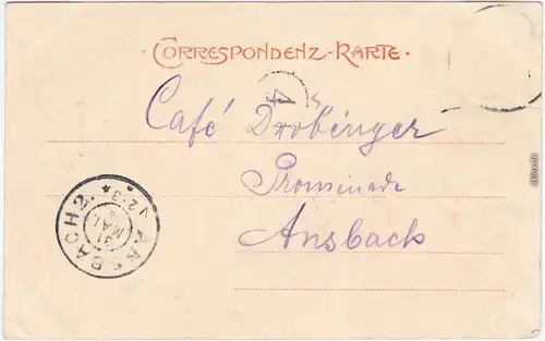 Ansichtskarte Bregenz Partie am Gebhardsberg 1902