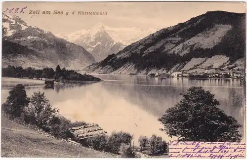Zell am See Blick auf die Stadt - Hütte 1905