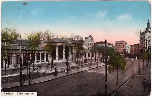 Aachen Straßenpartie Elisenbrunnen 1913