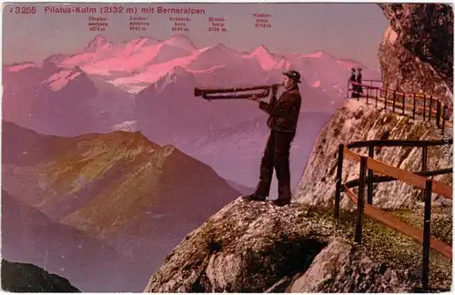 Berner Oberland Bläser auf der Pilatus Kulm 1918